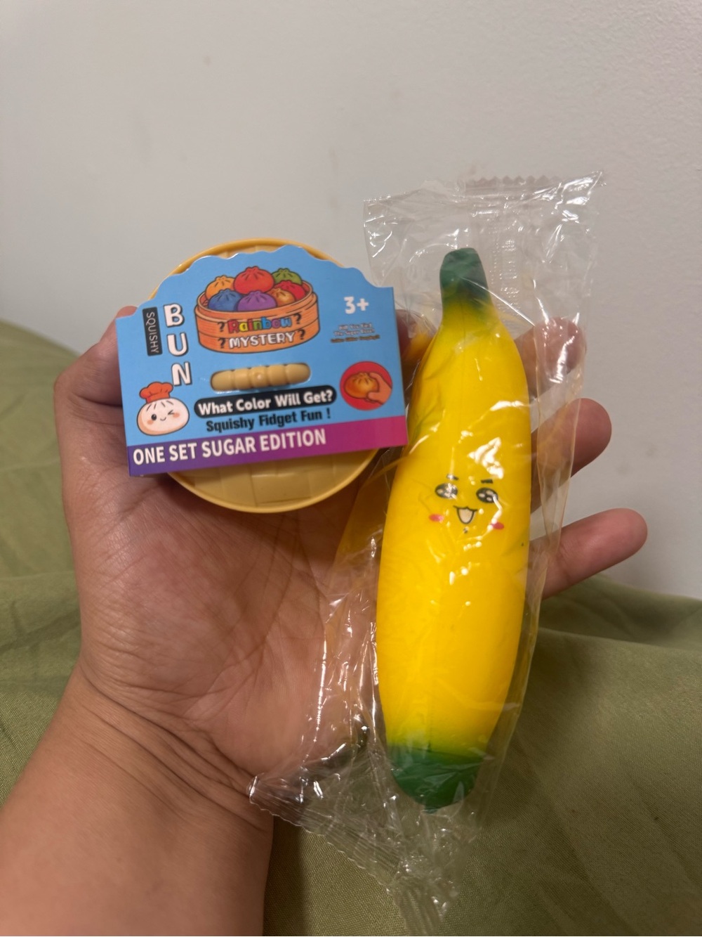 One Set Sugar Edition Banana Squishy Mystery Bun Toy